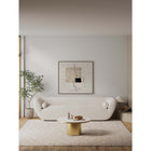 Manhattan Comfort - Table basse Glenn moderne et glamour 80 cm (31,49 po) - Or-Magnifique plateau de table en pierre frittée