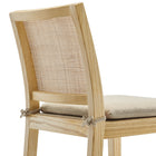 Modway - Ovard Bois et rotin Tabouret de bar - Naturel-8