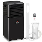 HOMCOM - Climatiseur silencieux 8000 BTU avec télécommande - noir-8000 BTU refroidit instantanément, convient pour 215-344 pi² 