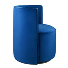 Modway - Della Performance Velvet Tissu Chaise pivotante - Marine-Rembourrage en mousse dense