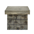 Modway - Manteo Côte rustique Terrasse extérieure Table d’appoint - Gris clair-Finition simulée en bois flotté