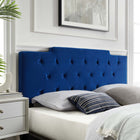 Modway - Juliet Touffe Performance Velvet Tête de lit King/King de Californie, Marine-Rembourrage en velours polyester Performance