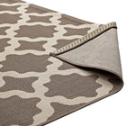 Modway - Cerelia Treillis marocains intérieurs et extérieurs Tapis 9 pi l x 12 pi L - Beige clair et beige foncé-8