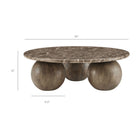 Modway - Pietra Manche intérieure Terrasse extérieure Faux marbre Table basse - Empire-Fausse table en marbre Emperador