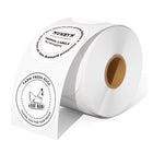 MUNBYN - Étiquette thermique circulaire - 2" - Blanc - 750 feuilles/rouleau - 2 rouleaux/paquet - Paquet de 2-Polyvalent : Notre papier étiquettes thermique peut être utilisé pour une large gamme d'applications, allant de l'organisation de votre maison à l'étiquetage des produits dans votre entreprise.