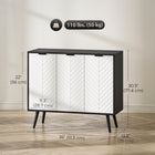 HOMCOM - Buffet moderne 36 po L, armoire latérale - noir-Peut être utilisé comme meuble bar à café, buffet de salle à manger ou meuble TV 
