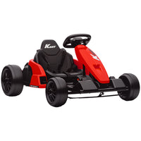 Qaba - Kart électrique pour enfants 24V avec double moteurs 150W - rouge-Des moteurs doubles puissants offrent une accélération palpitante pour une expérience de course authentique 