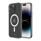 AXS - ULTRA CLEAR etui Compatible avec MagSafe teste contre les chutes pour Apple iPhone 14 Pro, Transparent-Compatible MagSafe