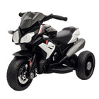 Qaba - Moto pour enfants 6v avec musique, phares, 3 roues - noir-Phares fonctionnels, klaxon et musique pour une expérience réaliste 