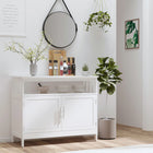HOMCOM - Buffet de cuisine 39,4 po L armoire de rangement - blanc-Le cadre en MDF rend la table stable 