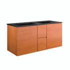 Modway - Scenic Double support mural de 48" Vanette de salle de bain - Cerise noire-Armoire de toilette murale pour salle de bain