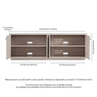Hudson&Canal - Meuble TV Ormond pour téléviseurs jusqu'à 75" - Blanc aulne-Dimensions du produit : 15,5" L x 69,63" l x 24" H