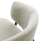 Modway - Nella Rembourré Chenille à bruyère Chaises de salle à manger Ensemble de 2 - Noir taupe-10