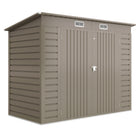 Outsunny - Abri de rangement extérieur 8 pi x 4 pi avec porte verrouillable et 2 évents-Sept colonnes de support avec traverses et kit de fondation pour une stabilité renforcée

