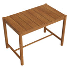 Modway - Eleni Rectangle 56 po Terrasse extérieure Bois teck Bar Table - Naturel-7