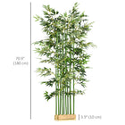 HOMCOM - Arbre de bambou artificiel 5 pi de haut pour la décoration intérieure - vert-Convient pour la maison ou le bureau, embellissant tout espace avec sa verdure 