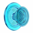 PopSockets - PopGrip pour MagSafe Rond avec Anneau Adaptateur - Translucent Bleu-Poignée et support pour téléphone magnétiques avec dessus interchangeable