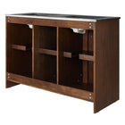 Modway - Appia Double évier 48" Vanette de salle de bain - Noir noyer-Tablette réglable