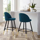 Modway - Cordial Tissu Tabourets de comptoir - Azure - Ensemble de 2-Rembourrage en tissu polyester
