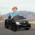 Qaba - Voiture RC électrique pour enfants sous licence Volkswagen Beetle 12V - noir-Fonction de démarrage progressif offrant une accélération douce pour la sécurité 