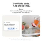 Google - Pixel 9 Pro - 128 Go - Vert lichen - Bell and Virgin Plus-Gemini, votre assistant d’IA intégré : Gemini vous aide à optimiser vos idées. Maintenez le doigt sur l'interrupteur pour commencer à rédiger, à planifier, à apprendre et plus encore. 