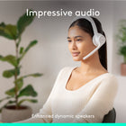 Logitech - Zone 300 casque Bluetooth sans fil avec microphone anti-parasite - Blanc-Liberté de mouvement: déplacez-vous librement chez vous ou au bureau grâce à ce casque Bluetooth avec microphone, une portée sans fil maximale de 30 m (98 pieds), basculez entre l’ordinateur et le téléphone en toute simplicité