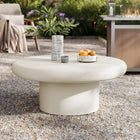 Modway - Argos Intérieur - Terrasse extérieure Rond de béton Table basse - Blanc-Design intérieur/extérieur