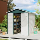Outsunny - Abri de jardin 9 pi x 6 pi-Porte verrouillable pour plus de sécurité, 3 clés incluses  
