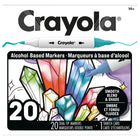 Crayola - Ensemble de 20 marqueurs double pointe à base d'alcool - pointe fine et pointe oblique -  paquet de 20-11