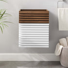 Modway - Render Fixation murale de 18" Armoire de toilette de salle de bain (lavabo non inclus) - Noyer blanc-Coiffeuse à grains de noyer