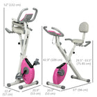 Soozier - Vélo d’exercice pliable avec résistance magnétique à 8 niveaux-Mécanisme d'entraînement magnétique fluide et silencieux avec un volant d'inertie équilibré de 4 lb (1,6 kg) pour plus de stabilité 