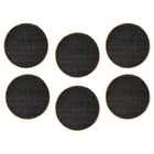 Maxwell & Williams - Accents de Table Napperon Ronde - 38 cm - Noir Naturel - Paquet de 6-Essuyer avec un chiffon humide
