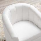 Modway - Prospect Performance Velvet Fauteuil pivotant - Blanc-Base pivotante rotative