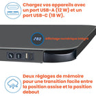 Motionwise - Bureau ergonomique électrique assis-debout à moteur unique série M1 Glass - Frêne-Conforme aux certifications TAA & BIFMA : Construit pour répondre aux normes gouvernementales et industrielles, ce bureau constitue un choix idéal pour les bureaux gouvernementaux, les startups et les environnements corporatifs
