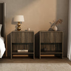 Manhattan Comfort - Table de nuit contemporaine Novara 22" à 1 tiroir - Noyer Jacobean-9