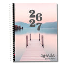 Pomme & Gribouillis - Agenda grand public 26-27: Hebdomadaire/mensuel - 11-1/2" x 9-1/2" - Nature - Anglais-Plusieurs pages pratiques: identification, anniversaires, idées cadeaux, planification des paiements, recueil des mots de passe, budget, pages de notes, etc