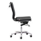 Zuo - Lider Plus Armless Chaise de bureau - Noir-Garantie limitée de 3 ans