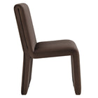 Modway - Emory Velours Performance Rembourré Fauteuil d’appoint de salle à manger - Chocolat-Arrivée entièrement assemblée