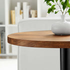 Modway - Viva Manche Bois d’acacia Table d’appoint - Chêne à lumière noire-Silhouette moderne