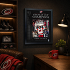 Frameworth - Cadre photoglass de Seth Jarvis 16x20 des Carolina Hurricanes champions Coupe Stanley 2026 - 18 po l x 22 po H-Encadré professionnellement au Canada : l’image est imprimée en ultra haute définition directement sur le verre et finie dans un cadre noir