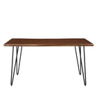 Modway - Ardor Bois d’acacia à bord vivant de 60 po Bois d’acacia Table à manger, Noyer noir-Confortablement assise 6 personnes
