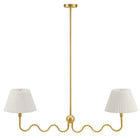 Modway - Wave Gribouillis à 2 bras Lumière suspendue - Laitons-Nécessite deux ampoules E26 de 25 W (non incluses)