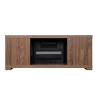 Manhattan Comfort - Ensemble de 2 cheminées modernes Richmond 60 po - Noir et brun-Avertissement Ne touchez pas la surface chaude Gardez les cordons électriques, les rideaux, les meubles et autres matériaux combustibles à au moins 3 pieds de l’avant du radiateur, ainsi qu’à l’écart des côtés et de l’arrière UL certifié Certifié FCC