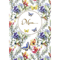 Mill Brook Studio - Cartes De Souhaits Fête des Mères / Enveloppes - 5-3/8 po x 7-3/4 po - Papillon - Paquet de 18-Cartes de souhaits qualité boutique