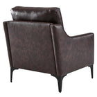 Modway - Corland Cuir Fauteuil - Brown-Expéditions dans une boîte pratique