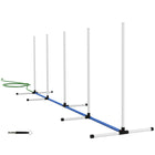 PawHut - Ensemble d’équipement d’agilité pour chien 2 pièces avec piquets de slalom, blanc-Ensemble de 2 pièces qui améliore la polyvalence de l'entraînement à l'agilité des animaux de compagnie 