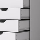 HOMCOM - Armoire de classement latérale avec 5 tiroirs et étagère réglable - blanc-Conçu pour le bureau à domicile et les espaces d’étude, optimisant votre espace de travail 