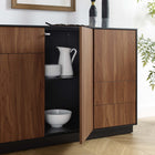 Modway - Holden 47" Buffet - Noyer noir-3 portes articulées
