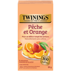 Twinings - Sachets de tisane pêche et orange - paquet de 20-Tisane naturellement sans caféine qui marie le goût sucré et juteux de la pêche au caractère acidulé de l’orange