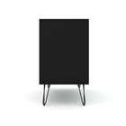 Manhattan Comfort - Rockefeller commode moderne du milieu du siècle 35,24" - noir-Garantie limitée du fabricant de 30 jours